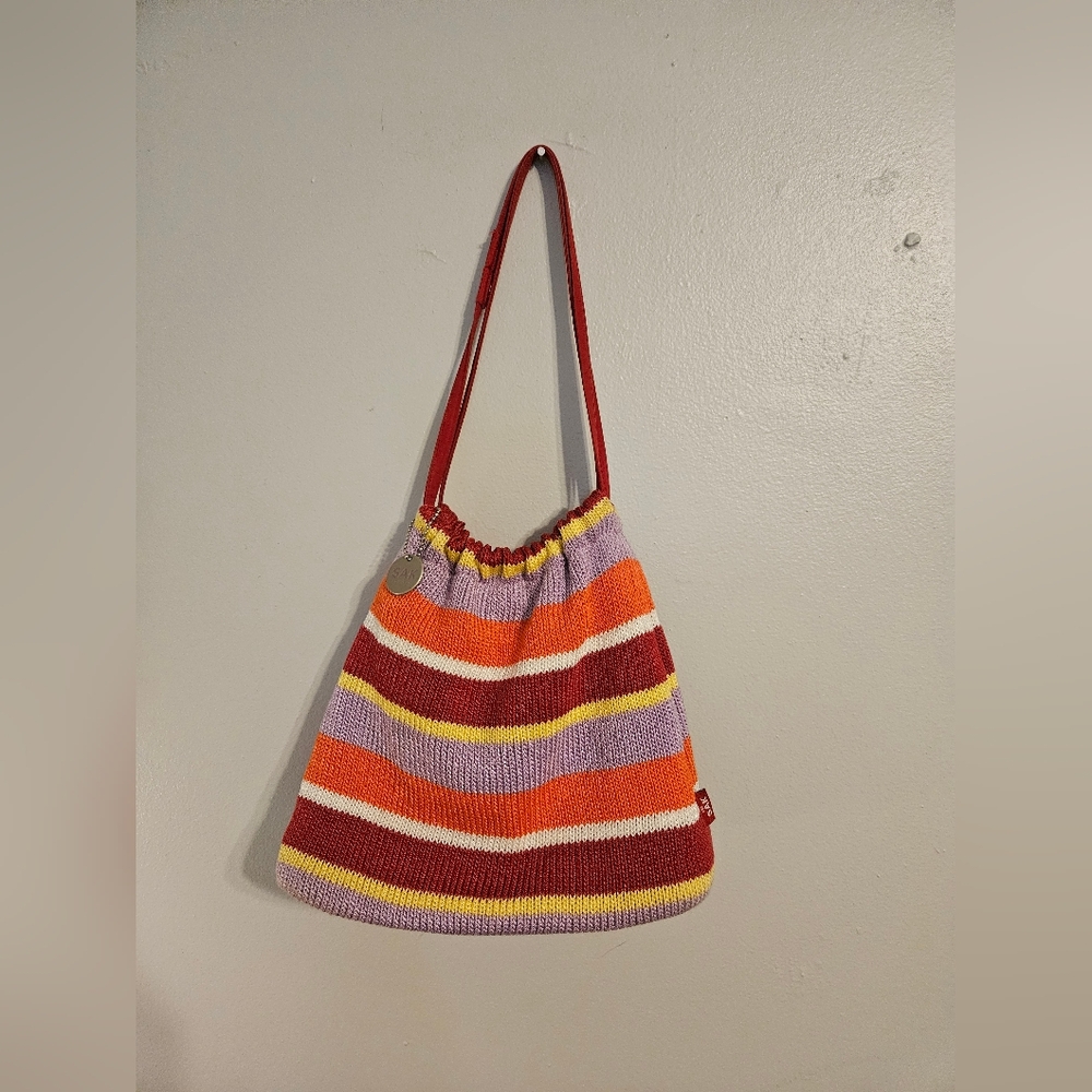 The Sak Hobo Crochet Striped Multicolor Shoulder Bag.